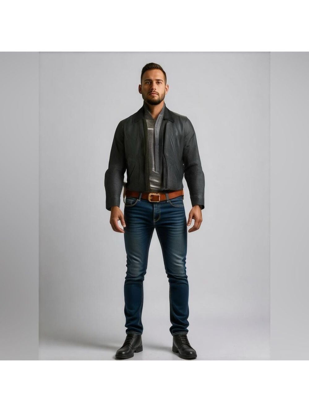Sergio vaddicci leather piel jacket size large